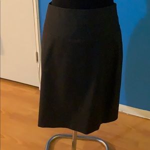 Charcoal grey side zip w/back slit skirt